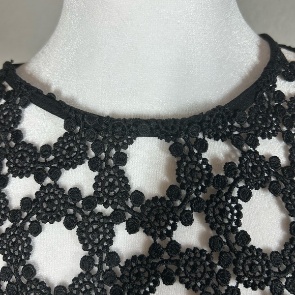 N/Nicholas Revolve Black Lace Crochet Dress Cocktail Witchy Whimsigoth Sexy - Picture 5 of 14